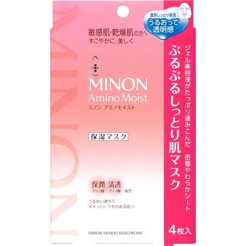 税込3980円以上で送料無料！ MINON ミノン アミノモイスト ぷるぷるしっとり肌マスク ( 4枚入 ) 【代引不可】