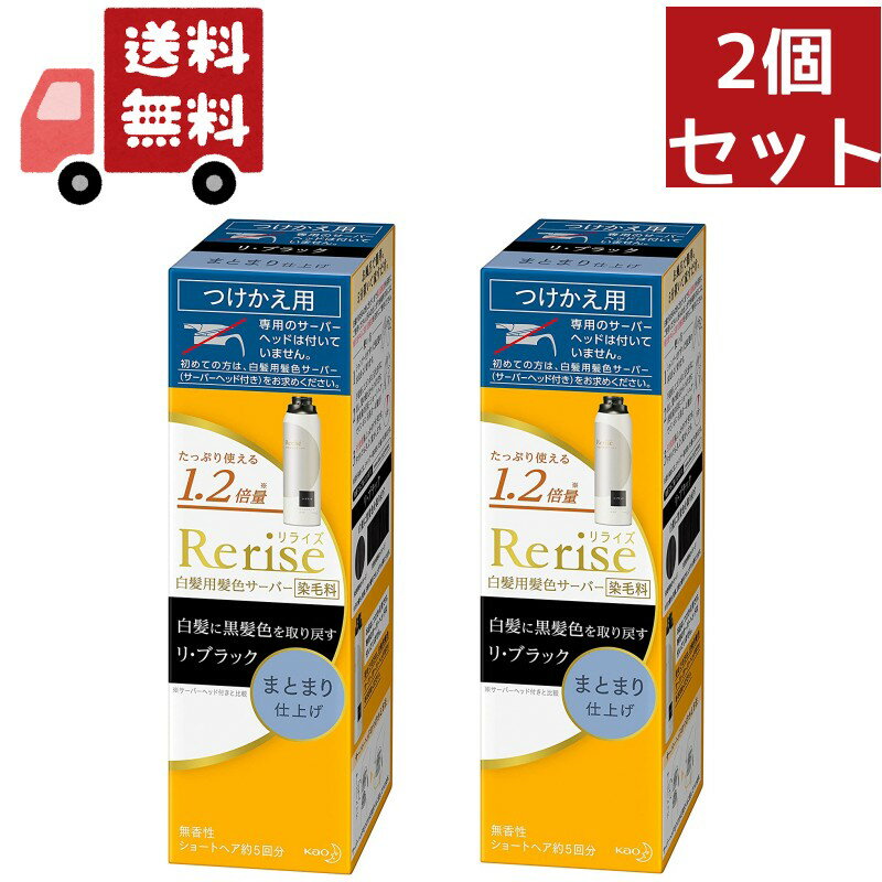 送料無料 2個セット リライズ 白髪用髪色サーバー リ・ブラック まとまり仕上げ つけかえ専用(190g)[白髪隠し 女性用 男性用] （沖縄・離島不可）