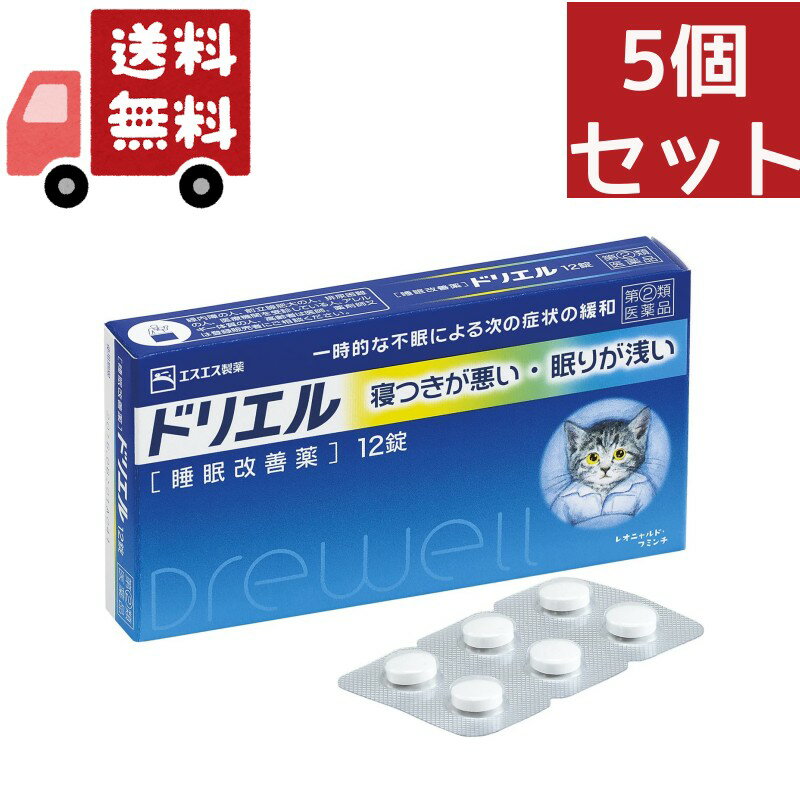 送料無料 5個セット 【第(2)類医薬品】 エスエス製薬 ドリエル 12錠 【正規品】【代引不可】