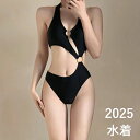 \SALE限定10%off/水着 レディース ビキニ 無地 モノキニ ハイレグ セクシー サイドカット バスト盛れる スイムドレス パッド入る ワイヤーなし ビ...