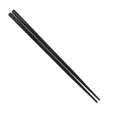 【ネコポス対応】PET 四角箸 ニュー格子ブラック 22.5cm