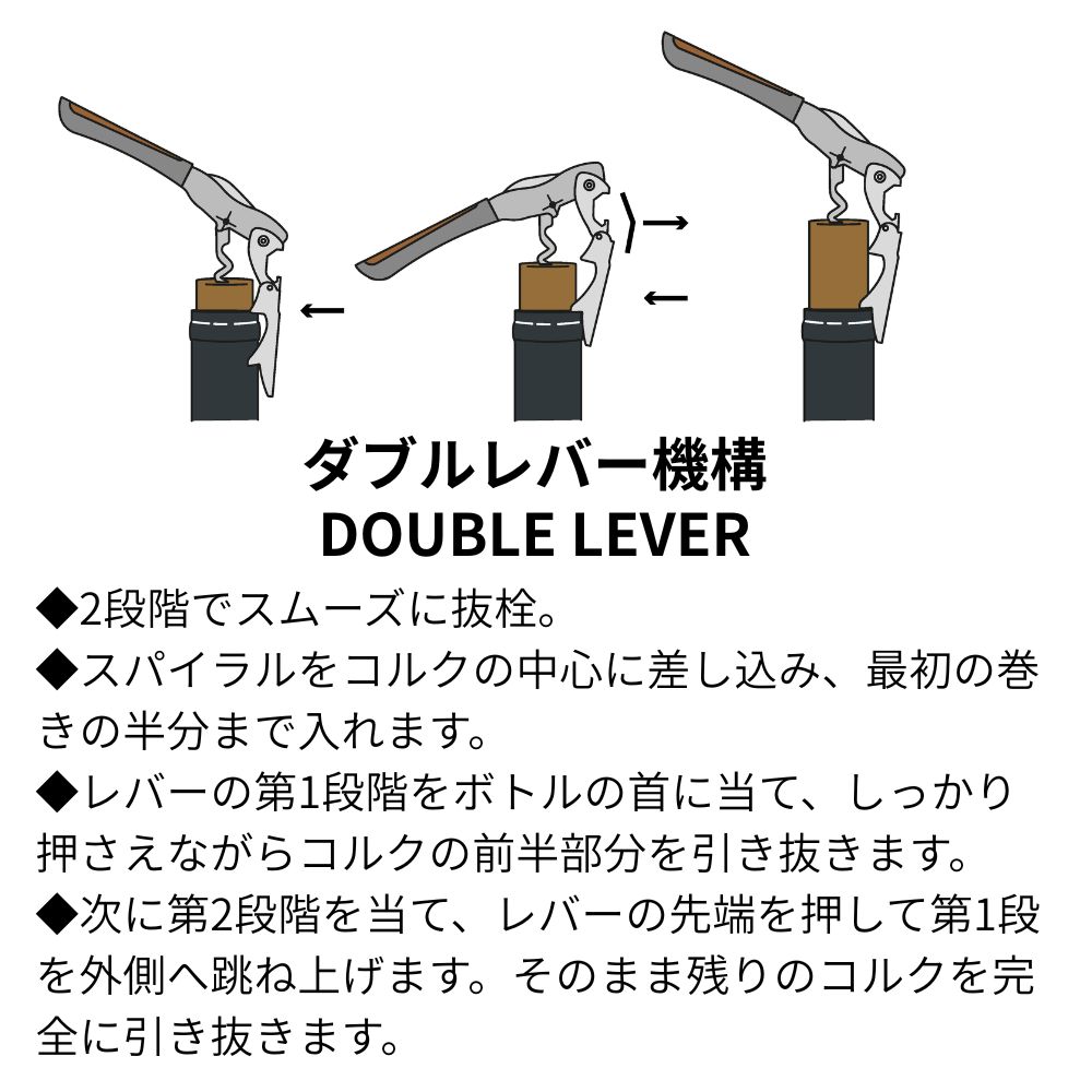 ソムリエナイフ FARFALLI ファルファーリ ワインオープナー イタリア製 コルクスクリュー ダブルレバー ダブルアクション プロ用 コルク抜き2段式 プレゼント ギフト 父の日 ワイン用品 ワイングッズ FARFALLI S106.SA SMART SANTOS kwtdi-10024742 かっぱ橋 キッチンワールドTDI サンプル画像3