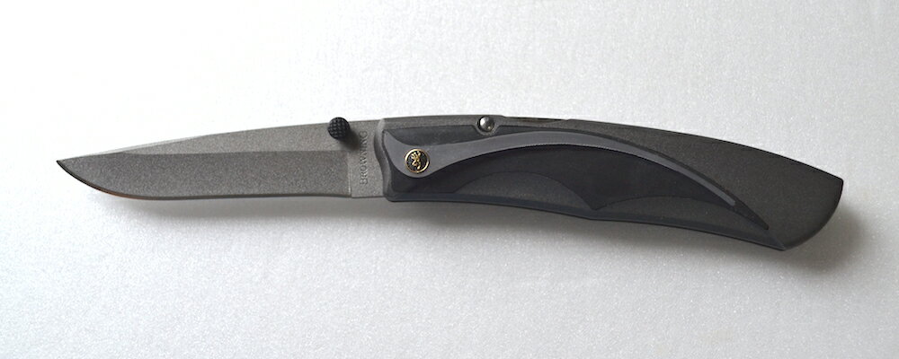 HIROナイフ 折り畳み式 アウトドアナイフ「Browning / ブローニング テフロンコーティング」全長20cm 日本製
