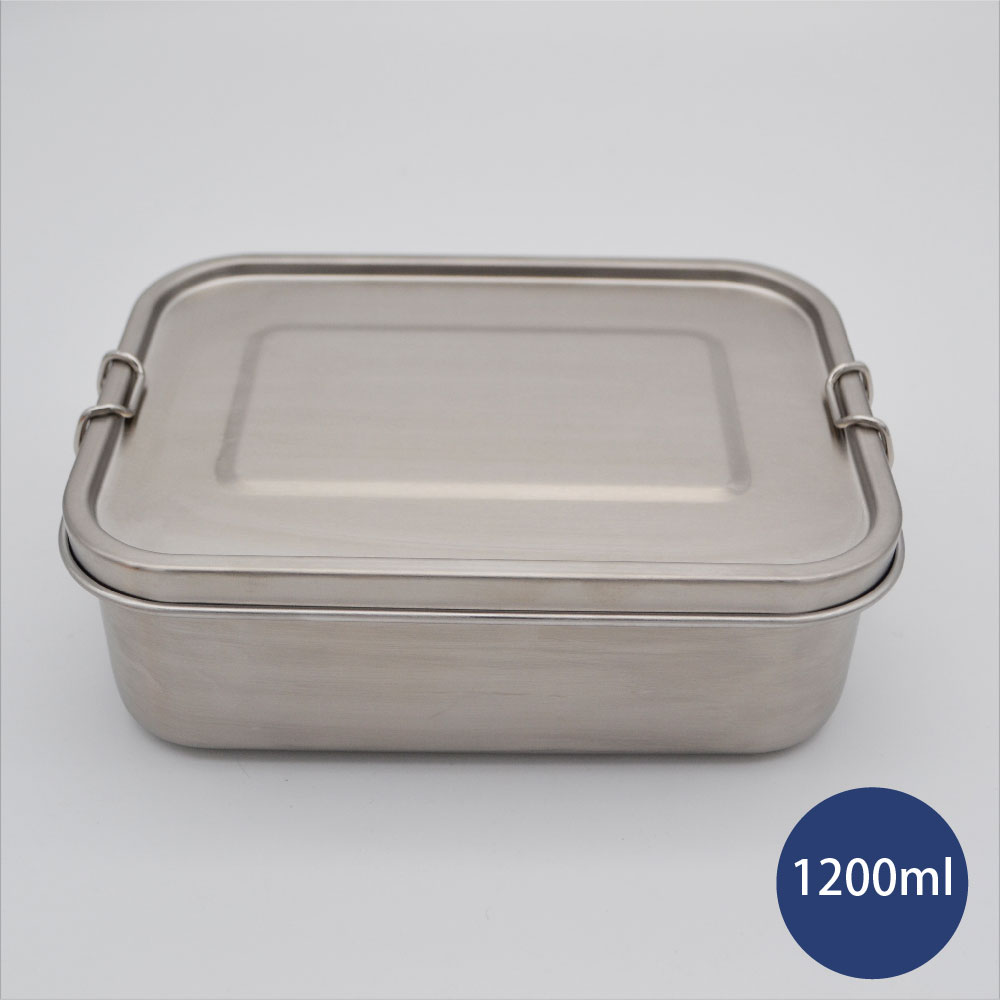 ステンレス 密閉 保存容器 約1200ml 漏れない フードコンテナ 【 ろっこん 】 18-8ステンレス 密封 汁..