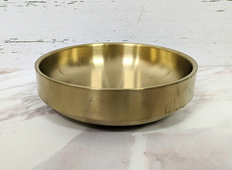 韓国食器 11.5cm 2重スタック皿 ゴールド ステンレス 小皿 キムチ 前菜 おかず皿 二重構造 お皿 丸型 韓国式 おしゃれ ステンレス椀 保温食器 スタック皿 タレ皿 円形 韓国お皿 韓国 器 韓国器 食器 キャンプ 韓国料理 CHG-231G kwtdi-10022706 かっぱ橋 キッチンワールドTDI サンプル画像2