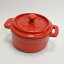 【特価】ココット 鋳物ホーロー レッド10cmW10cmxH5cmccottes3116