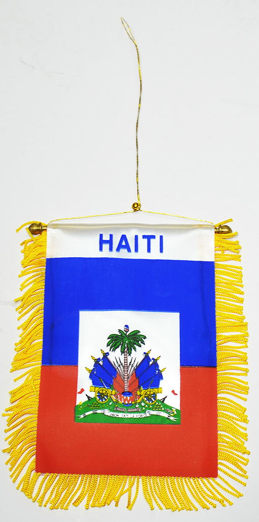 乐天商城 - 吸盤付きミニ国旗　ハイチ Repiblik d Ayiti(République d'Haïti)