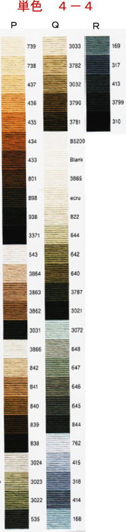 DMCししゅう糸　25番刺しゅう糸単色4−4　Q