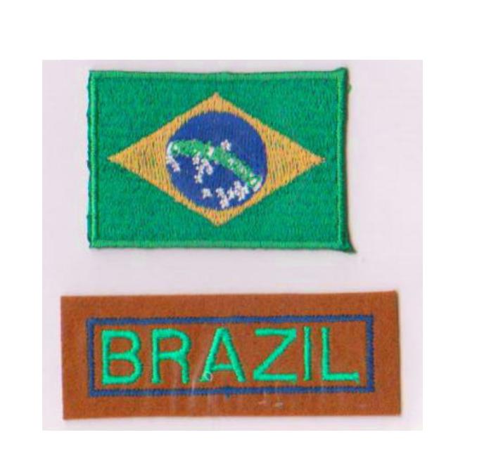 現品限り013−04キャラクターワッペン アップリケ国旗シリーズ　ししゅうアップリケ≪ブラジル≫ 013−04