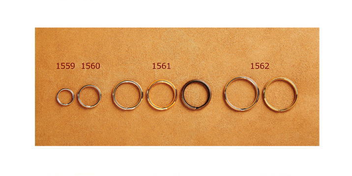 クラフト社 レザークラフト 二重リング ニッケル色（2コ入）1562 内径25mmφ