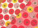 新入荷 プリントシーチング生地 布 un/no トマト柄 yumyum FABRIC NN2320ー12 コスモテキスタイル JAPAN FABRIC 国内のみ商用利用可