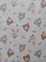 コットン シーチング生地 布 入園入学 女の子柄 puni puni CANDY ぷにぷにキャンデイ フェイス柄 PN1200-13A QUILT GATE キルトゲイト 商用利用可能