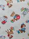 コットン シーチング生地 布 入園入学 女の子柄 Dear little world ディアリトルワールド LW2040−12A QUILT GAT...