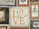 ゴブラン生地 布 LOVE ハート 額絵 87413-01 B&Bファブリックス 商用利用可能