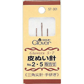 クロバー　手芸用品皮ぬい針　No.2・5取合せ57−301 1