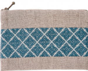 オリムパス・こぎんキットザ・手仕事　こぎん 100　平ポーチ　松葉色