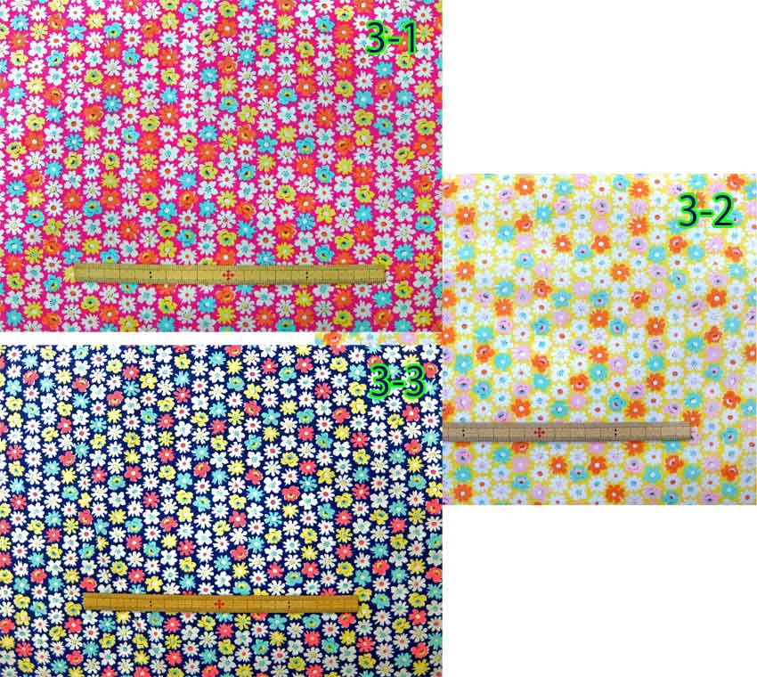 花柄 コットン生地　スケア生地　85099-3 SEVEN BERRY 112cm巾　綿100％ 双日ファッション　商用利用可能