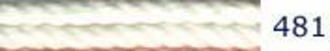 メーカー廃番 メルヘンアート　『マクラメ糸』ファインコード☆生なり☆　481カラー 太さ：約3.5mm