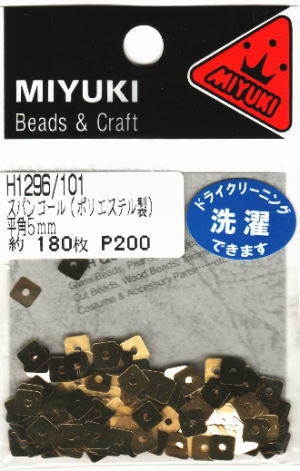 ミユキ　MIYUKIビーズアクセサリースパンコール　平角　5mm商品番号H1296/101