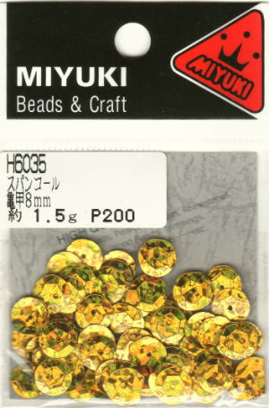 ミユキ　MIYUKIビーズアクセサリースパンコール亀甲8mmプリズム商品番号H6035