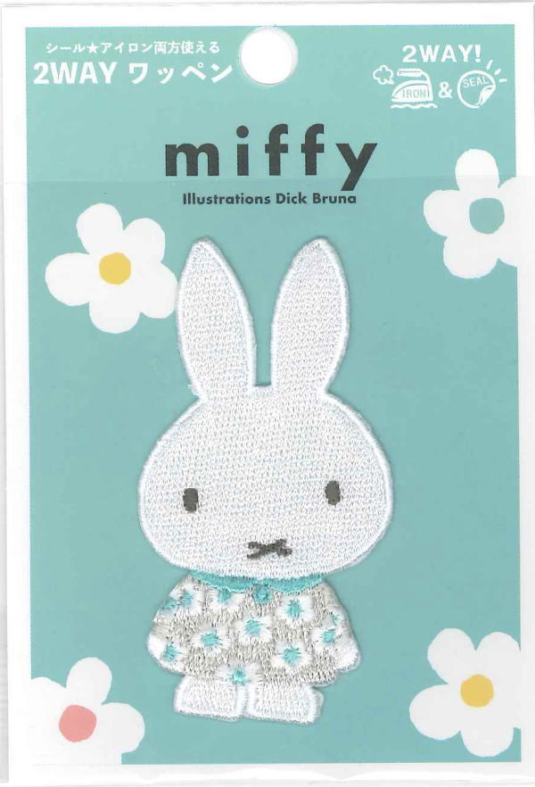 D02Y2457（1613） キャラクターワッペン アップリケ ミッフィー スプリングフラワー 　ワンピース　グ..