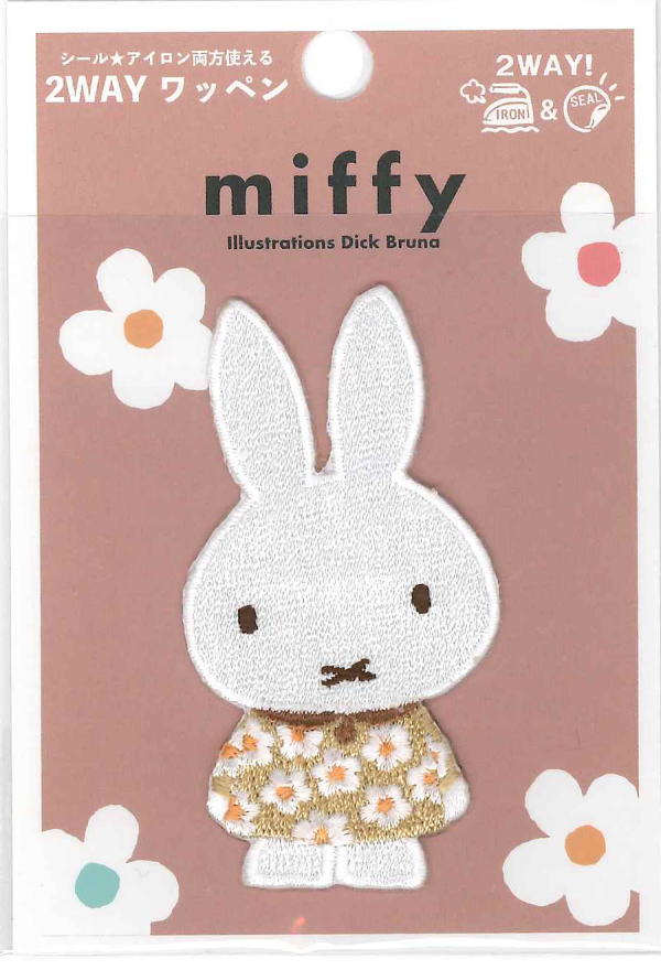 D02Y2460（1616） キャラクターワッペン アップリケ ミッフィー スプリングフラワー 　ワンピース　モ..