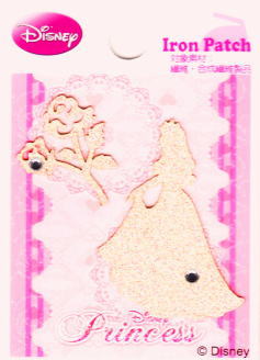 D01Y(I)5629 キャラクターワッペン アップリケキャラクター【ディズニープリンセス】オーロラ姫 アイロン・シール接着両用ワッペン D01Y(I)5629のサムネイル