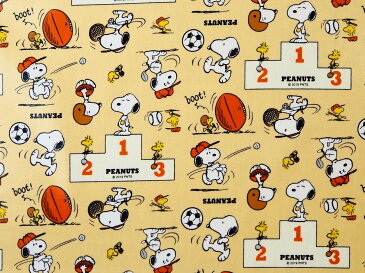 キャラクター ラミネート生地 布 PEANUTS スヌーピー SNアスリートBELA 758684 2020年 入園入学 商用利用不可