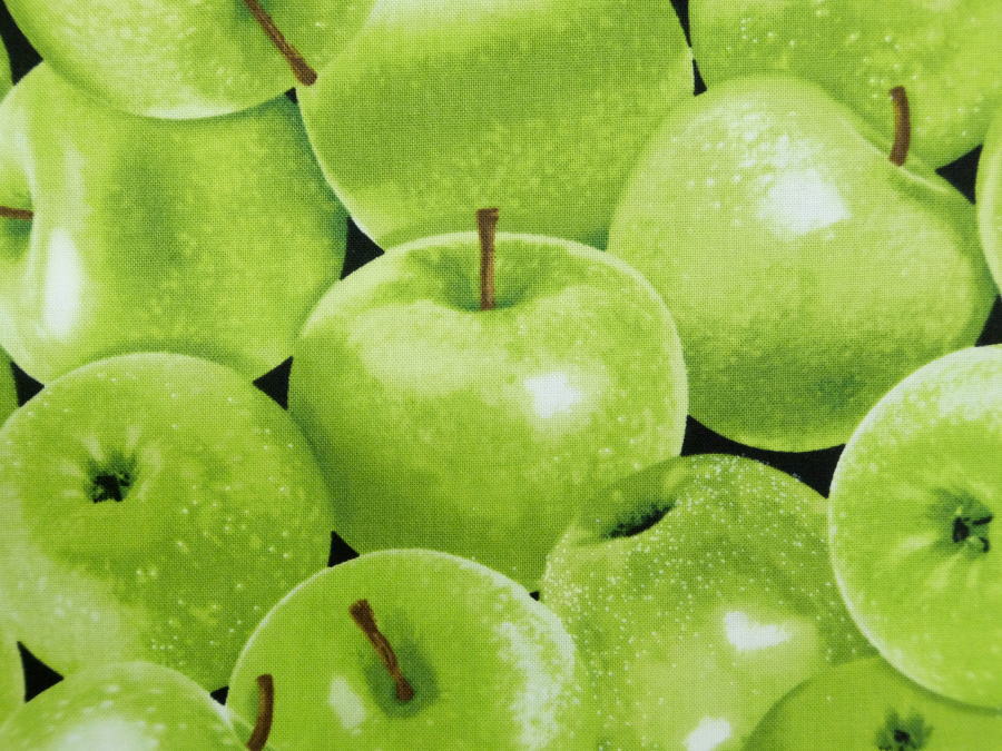 C5842 輸入 USAコットン 生地 布 グリーンアップル C5842-Green 青リンゴ 青りんご フルーツ　リンゴタイムレストレジャーズ 商用利用可能
