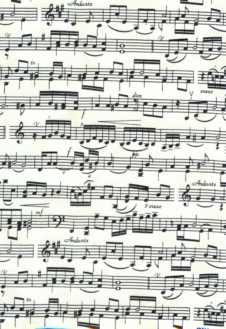 輸入 USAコットン 生地 布 Sheet Music シートミュージック 楽譜 C1693-Cream タイムレストレジャーズ 商用利用可能　メーカー完売