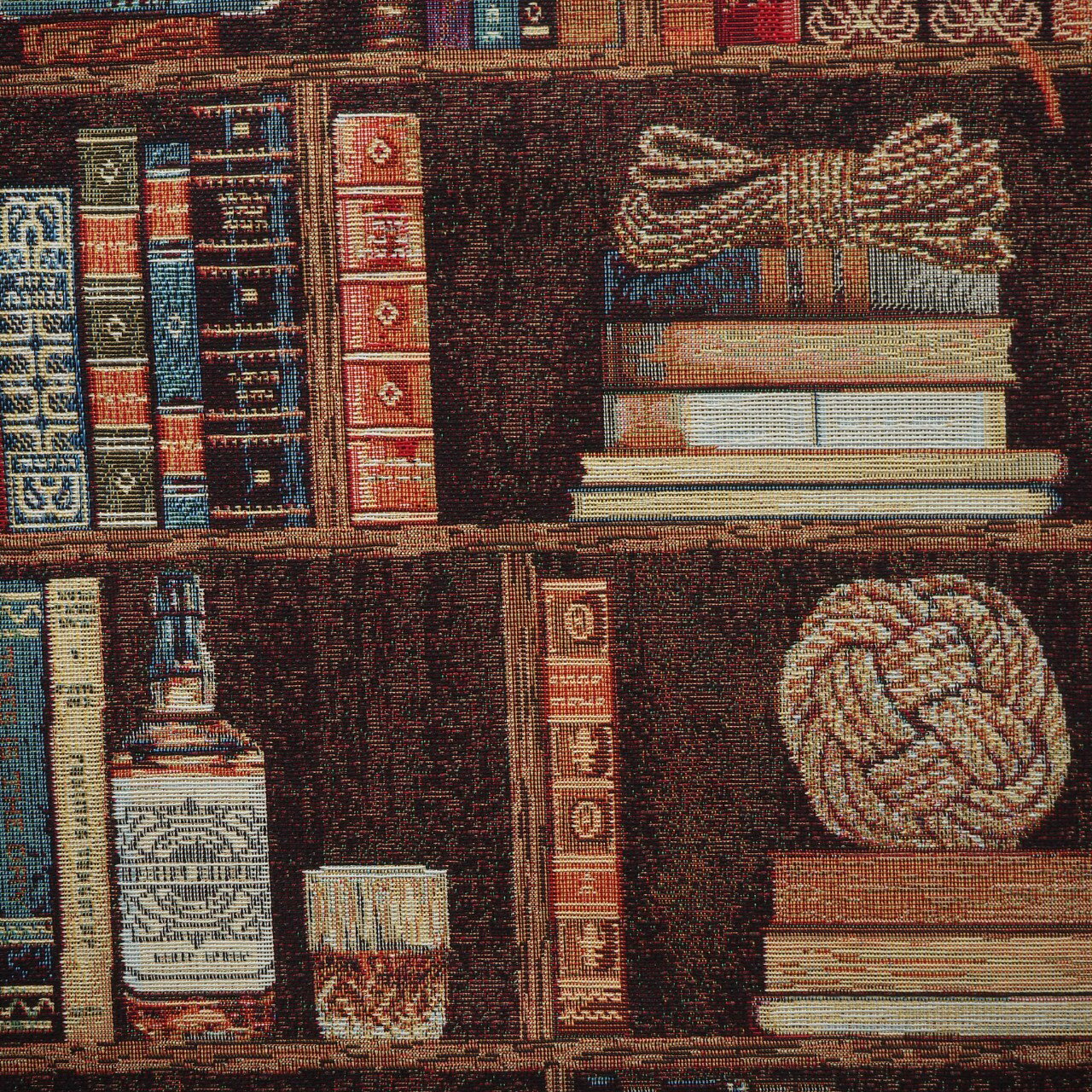 ゴブラン生地 布 ライブラリー 本棚 1587 海外 洋書 B&Bファブリックス 商用利用可能