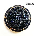 高級ボタン ビーズデザインビジューボタン 99578 直径約28mm #57バラ 売り ネコポス発送可能