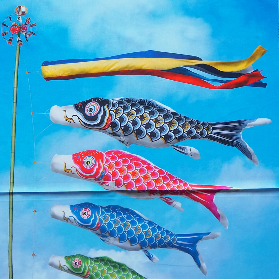 コッカ KOKKA タペストリー 生地 こいのぼり YKB81080−1A インクジェットプリント 鯉のぼり 縦約110cm×横約60cm JAPA...