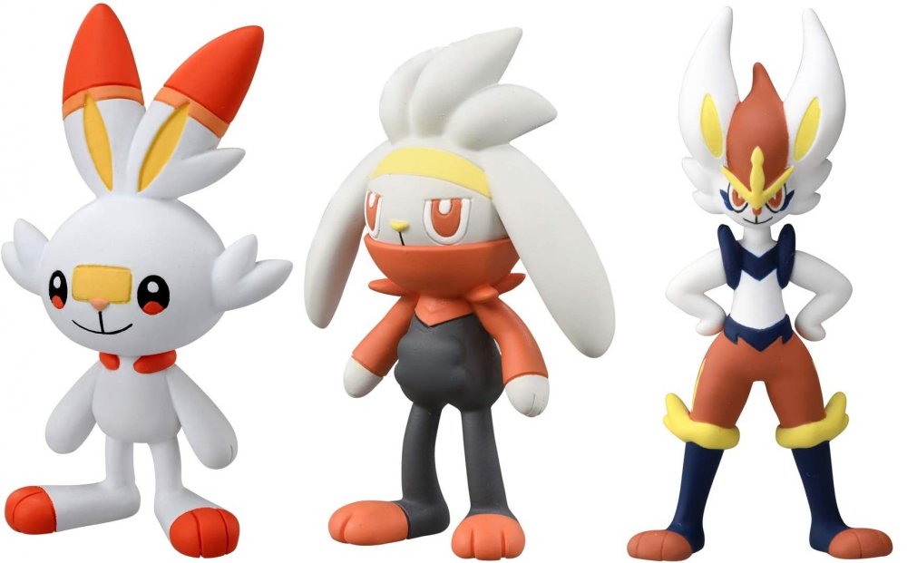 [3種セット] ポケモン ポケットモンスター モンコレ MS-04 ヒバニー MS-31 ラビフット MS-35 エースバーンのサムネイル
