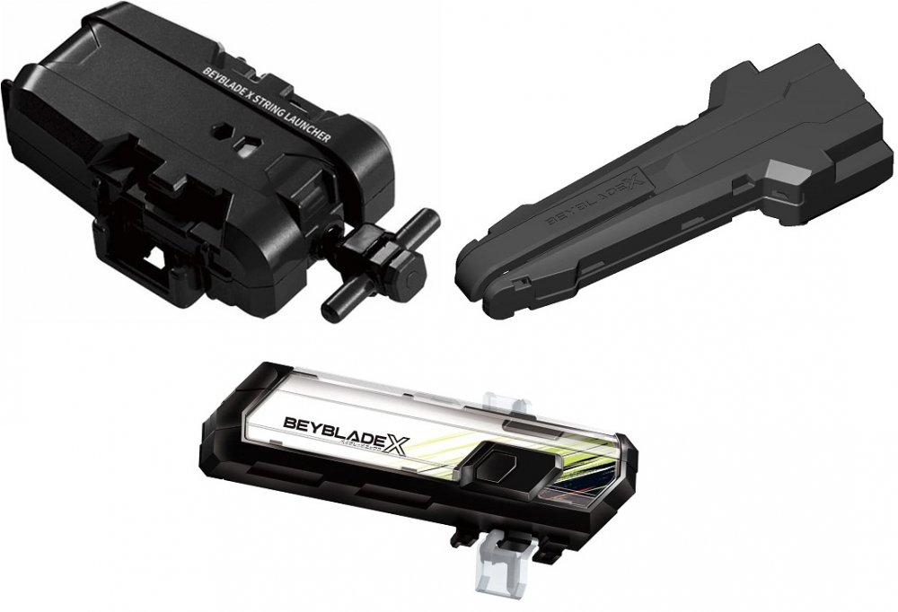 BEYBLADE X ベイブレードX BX-18 ストリングランチャー + BX-09 ベイバトルパス + BX-11 ランチャーグリップ
