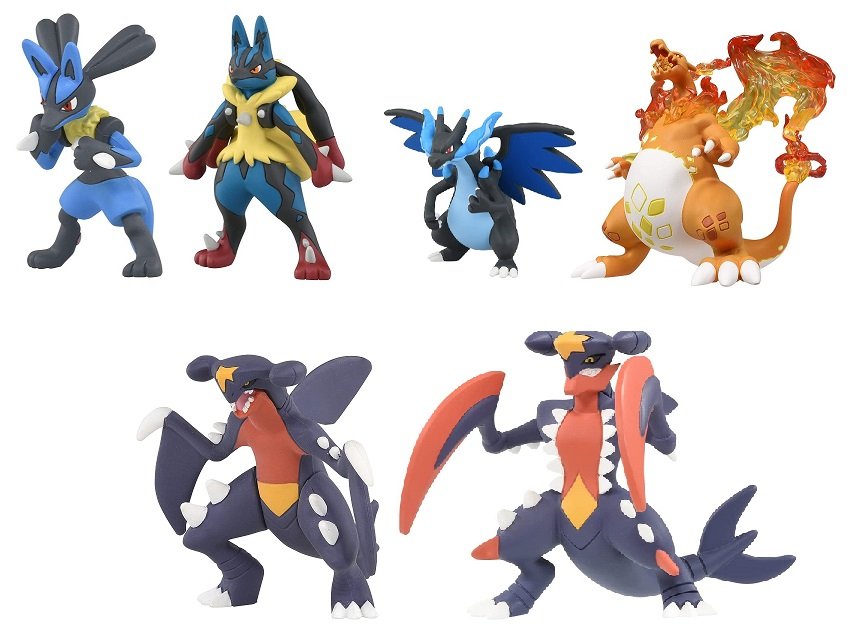 [セット] ポケットモンスター モンコレ ルカリオ + メガルカリオ + メガリザードンX + リザードン ( キョダイマックスのすがた) + ガブリアス + メガガブリアスのサムネイル