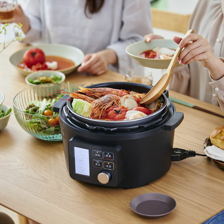 電気圧力鍋 4.0L ブラック送料無料 電気圧力鍋 ナベ なべ 電気鍋 手軽 簡単 圧力鍋 アイリスオーヤマ【B】 kyarahouse-10133253 こどもラボ サンプル画像3