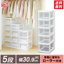 収納ボックス 収納ケース 5段 ローラー付き 衣装ケース チェスト クリアチェスト 引き出し 完成品 組立不要 スリム プラスチック 衣類収納 押入収納 収納 クローゼット 子供部屋 衣替 整理 整頓 新生活 子供 こども 子ども キッズ おもちゃアイリスオーヤマ クリア S-305