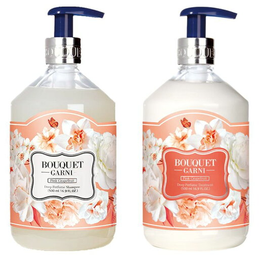 韓国ヘアケア 香り長持ち ブーケガルニ Bouquet Garni シャンプー+トリートメント ピンクグレープフルーツの香り 各500ml シャンプートリートメントセット パフュームシャンプ 植物由来成分 うるおいキープ パフューム&機能性 韓国ヘアケア 香り長持ち ブーケガルニ Bouquet Garni シャンプー+トリートメント ピンクグレープフルーツの香り 各500ml シャンプートリートメントセット パフュームシャンプ 植物由来成分 うるおいキープ パフューム&機能性