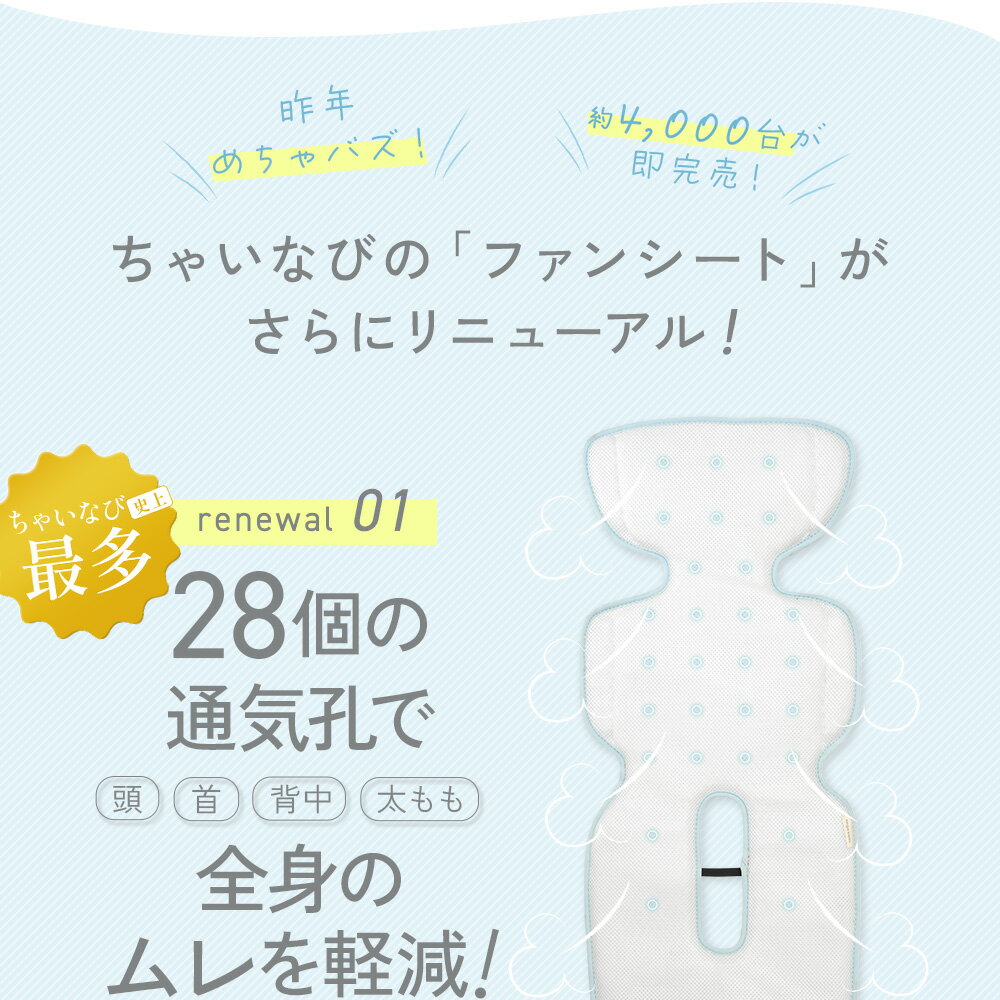 【新発売！】ベビーカー シート 扇風機 ファンシート 送料無料 保冷剤 安全 ファン メッシュ ひんやり 保冷 汚れ ベビーカーシート 暑さ対策 熱中症対策 送風 冷風 軽量 コンパクト 持ち運び 旅行 お出かけ ホワイト ベージュ ブルー 株式会社ちゃいなび