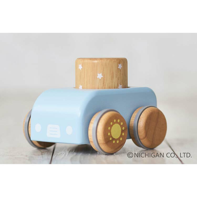 そらいろハンドカー（おとつみき付き） BB58木のおもちゃ 知育玩具 木製玩具 ギフト 天然木 NICHIGAN 1.5才～ ニチガン 【B】 【toy】