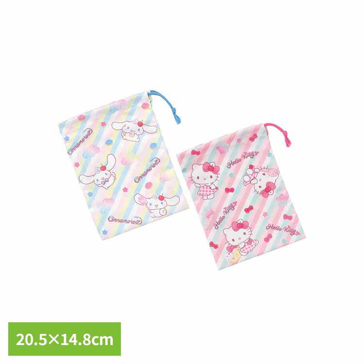 コップ袋 サンリオ FancySnacksSweets KB63SN送料無料 コップ 巾着 袋 弁当 幼稚園 保育園 キャラ かわいい 男の子 女の子 シナモロール ハローキティ 【メール便】