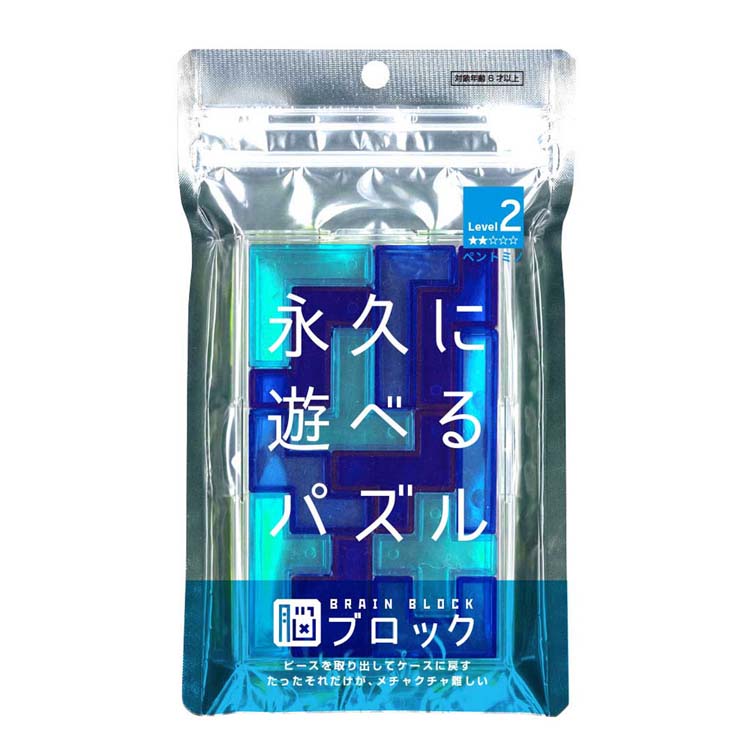 脳ブロック ペントミノ TBB-02永久 パズル 箱詰め 脳ブロック
