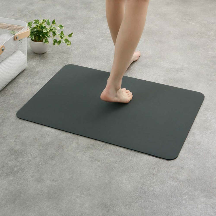 ソフト珪藻土マット 50x70cm 珪藻土 バスマット 珪藻土マット 珪藻土バスマット マット 足拭きマット お風呂 キッチンマット 水切りマット ソフトマット チャコール アイボリー ライトグレー グレージュ 大理石(3.0)