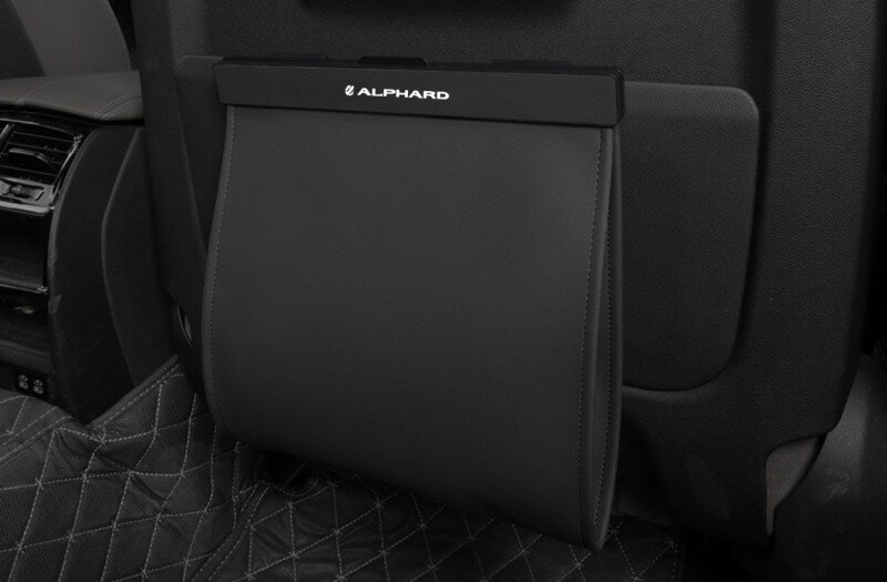 Rakuten - 【アルファード専用】車用ゴミ箱 アルファード 20系 30系 40系対応 マグネット 車用収納ケース 助手席 後部座席 フック付き ゴミ入れ 5kg 車 カー用品 収納 車用 ゴミ箱 小物入れ 便利グッズ PUレザー 大容量 マグネット 防水 多機能