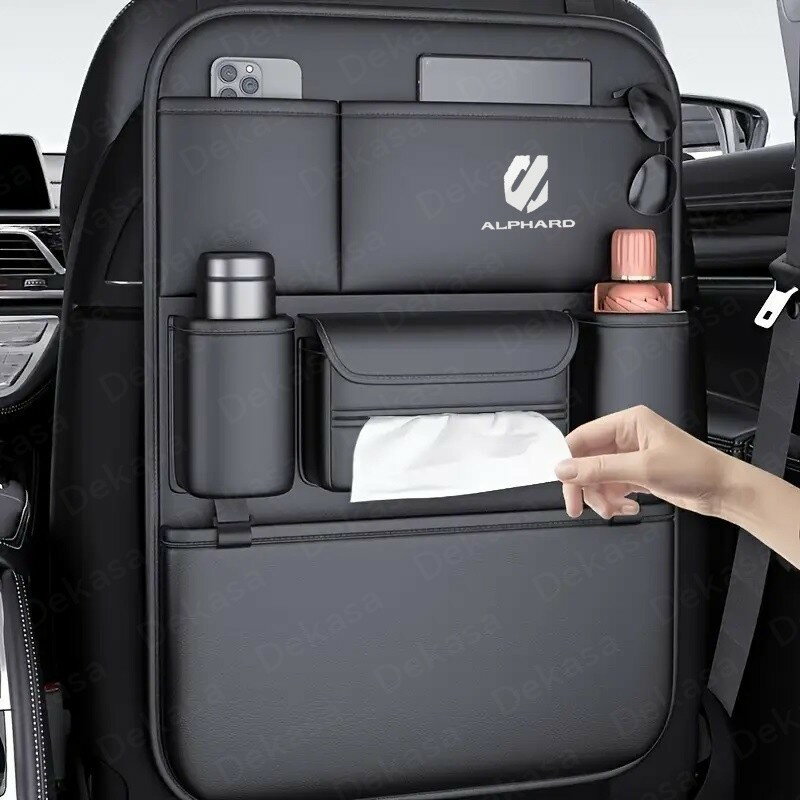 Rakuten - 【アルファード専用】車用シートバックポケット 後部座席収納 汚れ防止 車用収納ポケット シートバックポケットiPad ータウォーカップホルダー ティッシュボックス 収納ポケット 折り畳みテーブル付き 多機能 防水防汚 カー用品 大容量 長いスタイル