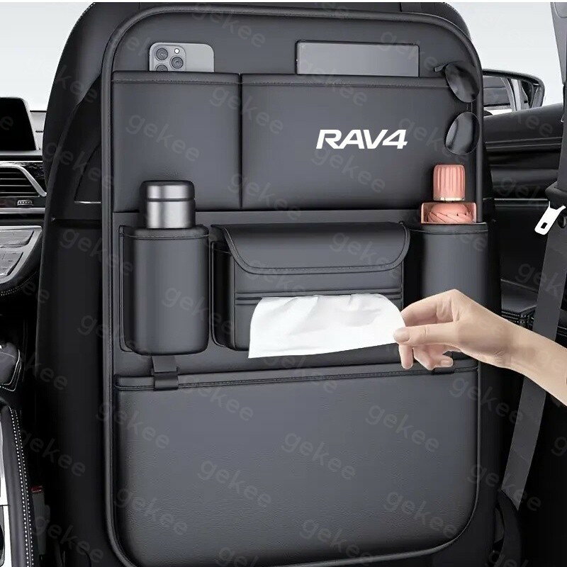 Rakuten - 【RAV4専用】車用シートバックポケット 後部座席収納 汚れ防止 車用収納ポケット シートバックポケットiPad ータウォーカップホルダー ティッシュボックス 収納ポケット 折り畳みテーブル付き 多機能 防水防汚 カー用品 大容量 長いスタイル