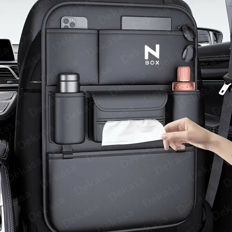 Rakuten - 【NBOX専用】車用シートバックポケット 後部座席収納 汚れ防止 車用収納ポケット シートバックポケットiPad ータウォーカップホルダー ティッシュボックス 収納ポケット 折り畳みテーブル付き 多機能 防水防汚 カー用品 大容量 長いスタイル