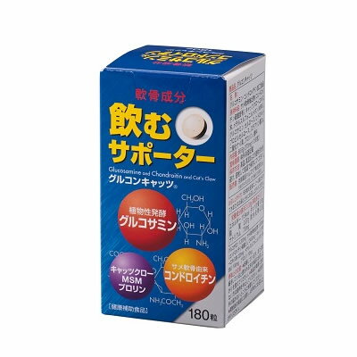 【楽天スーパーSALEで10%OFF】飲むサポーター グルコンキャッツ 180粒 /サプリメント/グルコサミン/コンドロイチン/キャッツクロー/軟骨成分/京都薬品ヘルスケア【10P05Nov16】