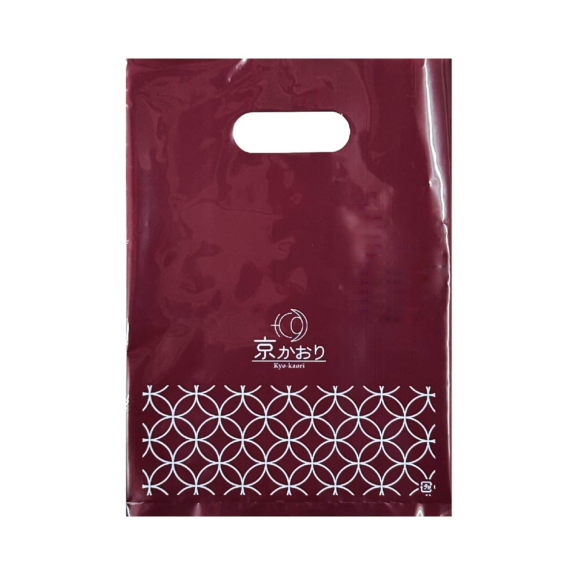 【有料】京かおりオリジナル手提げポリ袋(マチなし) 1袋(袋サイズ: 高さ300mm×横210mm / 素材:ポリエチレン)[手提げバッグ 手提げ袋 ショップ袋...
